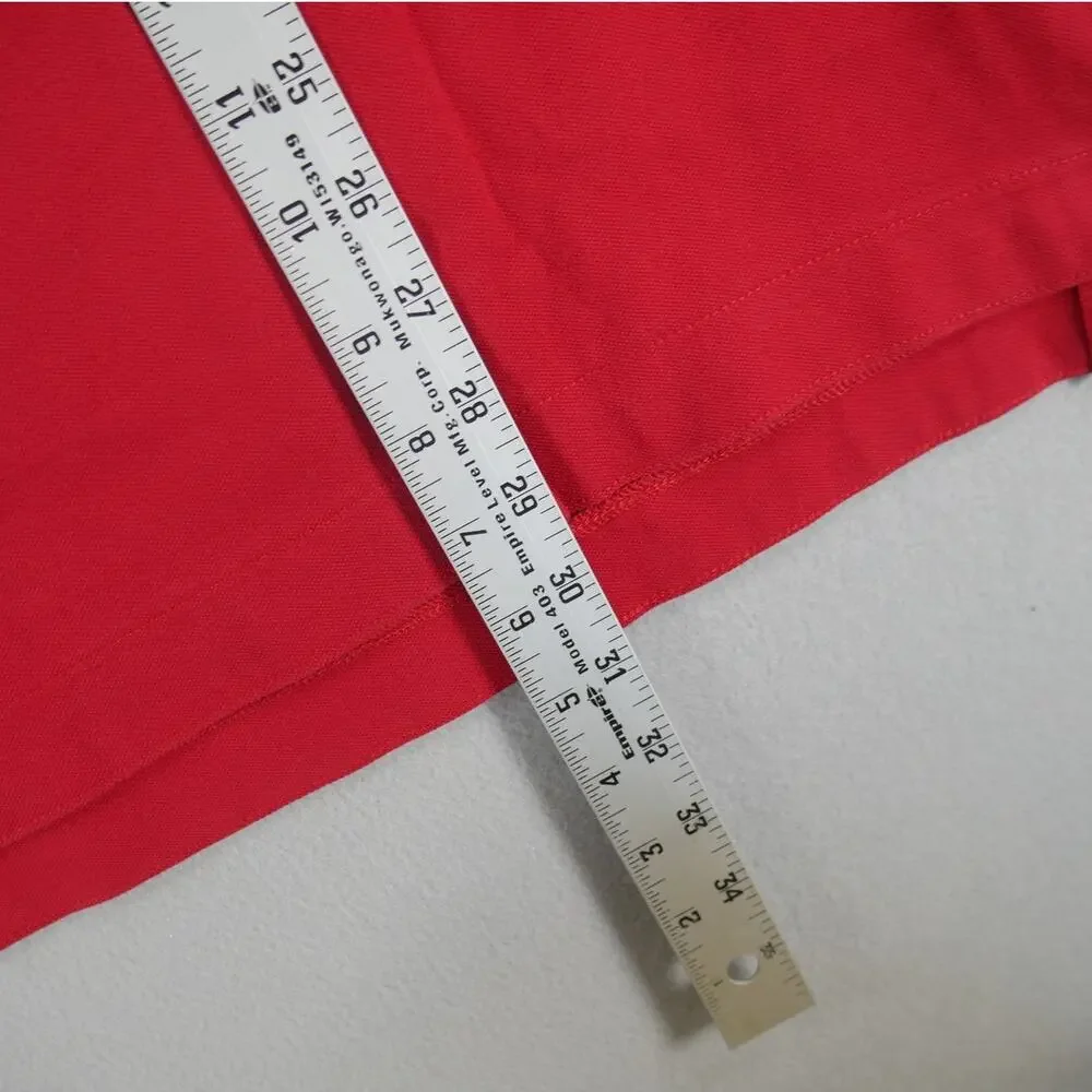 Nike Red Tag Henley Two Button Single Stitch USA Logo Red Size XXL Soccer